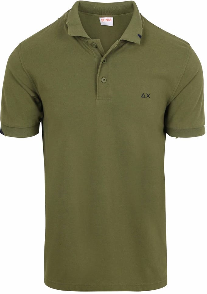 Sun68 Poloshirt Vintage Groen - Maat M - Heren