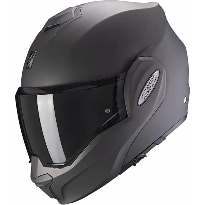Scorpion Exo-Tech Evo Solid Mat Anthraciet Systeemhelm - Helm