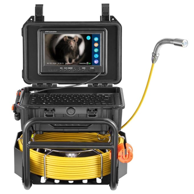 Rioolcamera 230 ft/70m Zelfnivellerende Afvoercamera met 512Hz Zender