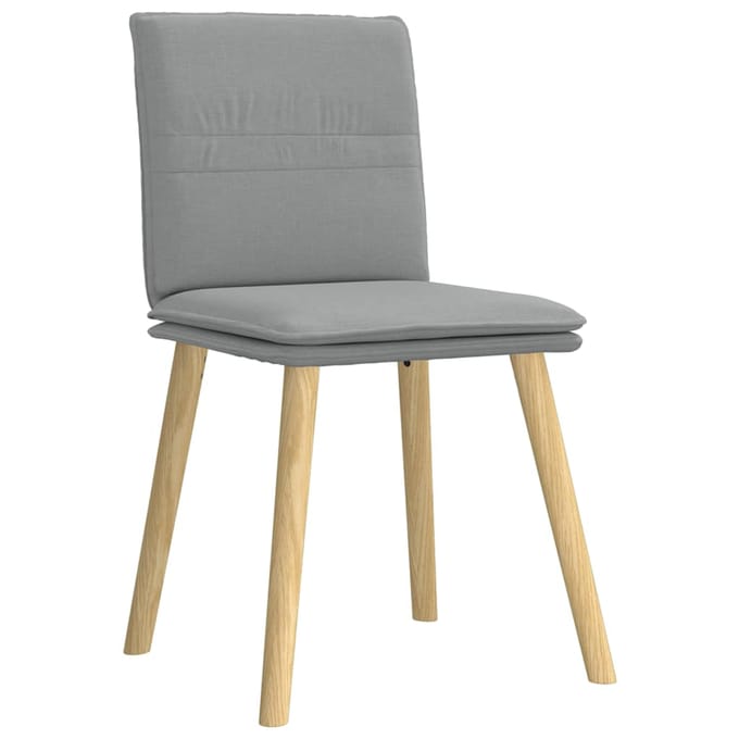 vidaXL - Eetkamerstoelen - 4 - st - stof - lichtgrijs