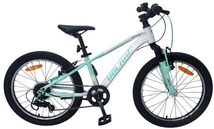 Volare Boost Kinderfiets - 24 inch - Wit Mintgroen - 21 versnellingen