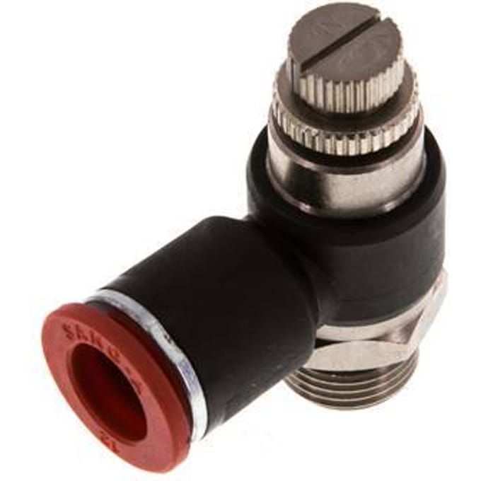 L-stuk Regelventiel 12 mm - G3/8'' Regeling-in Messing/Nylon