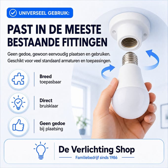 1x Stick Spaarlamp E14 - 11W - Warm Wit Licht (2500K) - 640 lm - 10 jaar - Niet Dimbaar