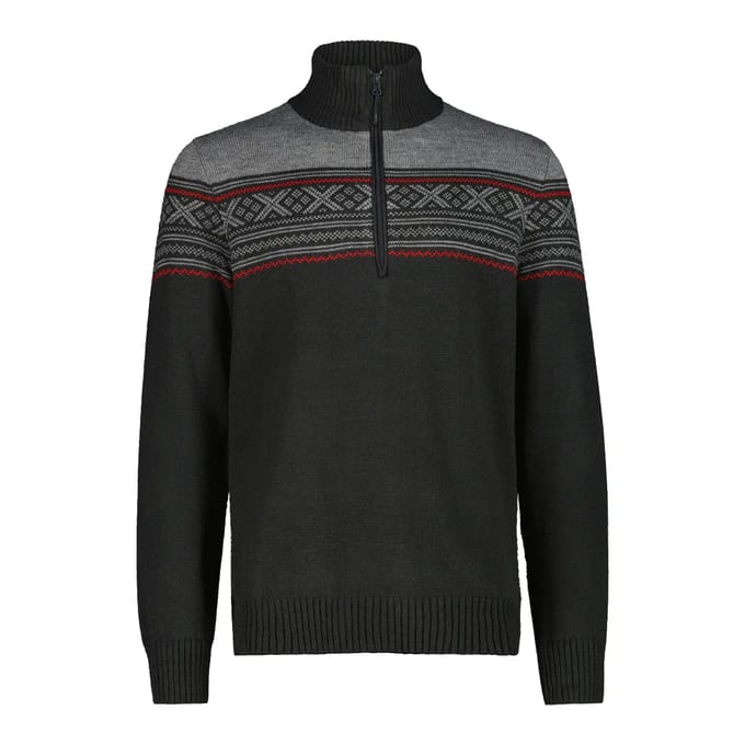 Trui met rits col CMP Wooltech