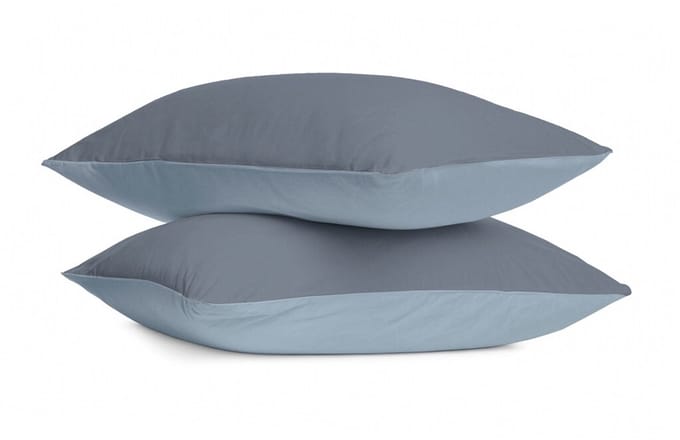 Byrklund Kussensloop - 2x 60x70 - Blauw - 100% Polyester