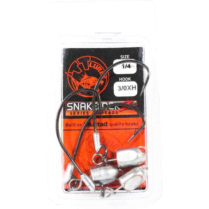 Tackle Tactics TT SnakelockZ jigkop 1/4 oz 3/0 XH 3/pak (6481)