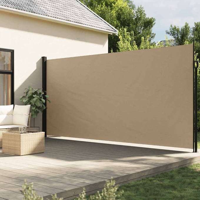 vidaXL - Windscherm - uittrekbaar - 200x600 - cm - beige