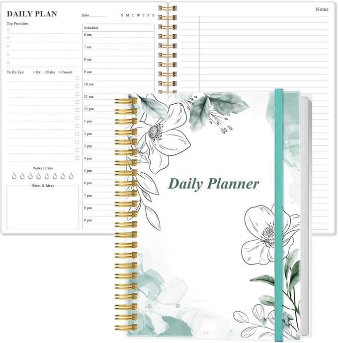 Onatede Dagplanner B5 - Spiraal Notitieboek voor Taken en Afspraken