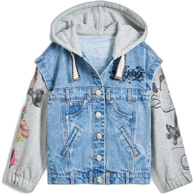 Jeansjas met capuchon voor meisjes Desigual Minnie