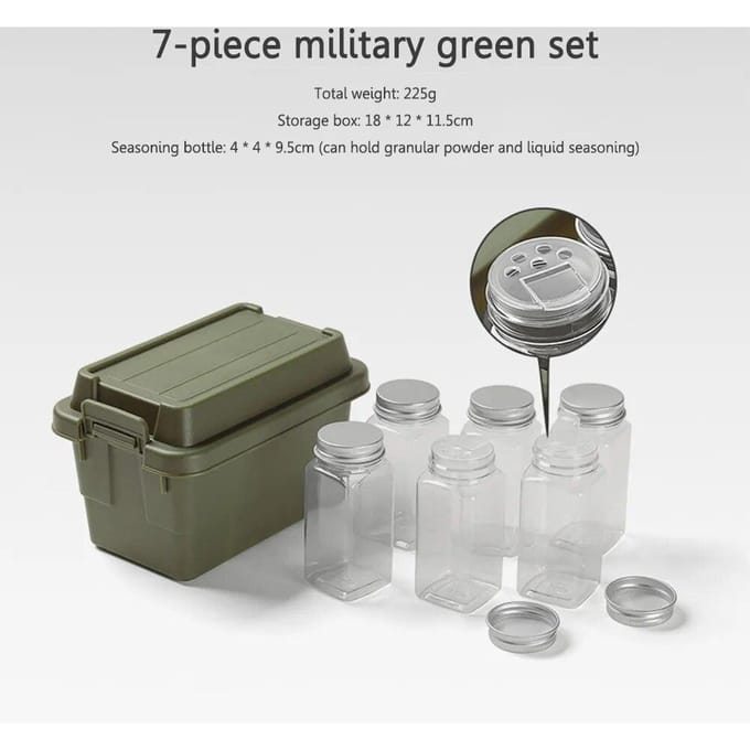 Kruidenfles Set Opbergdoos Draagbare Reizen Camping Kruiden Dispenser Set Stapelbare Organisator Mini Desktop Opbergdoos