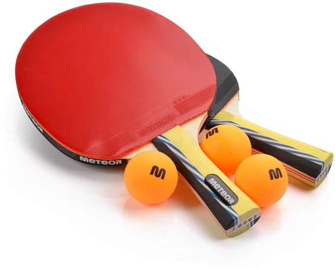 Meteor 2 Mistral 3* - Tafeltennis Set - 2 Rackets, 3 Ballen