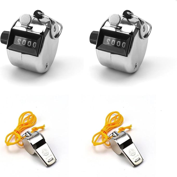 Draagbare Handtelling Clicker Set van 2 Stuks, 4 Digit Telling voor Sport, Breien en Evenementen