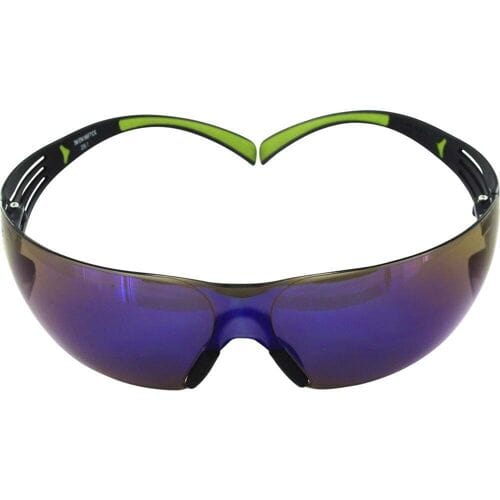 3M SF408AS-EU Secure Fit 400 Veiligheidsbril - Polycarbonaat - Blauw - Weerspiegelend