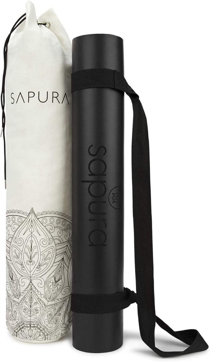 Yogamat natuurlijk rubber 200 cm - extra lang 2 m - antislip rubberen yogamat - incl. yogatas