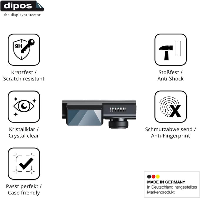 dipos – 2x Pantserfolie geschikt voor JXpxbao Roadguard Pro | 9H Screenprotector