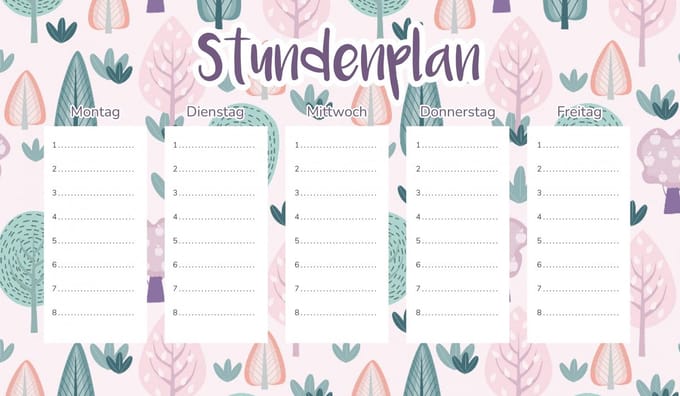 Wallvy Serie - Magnetische Lesrooster - Pastelbos - 45x26cm - Personaliseerbaar