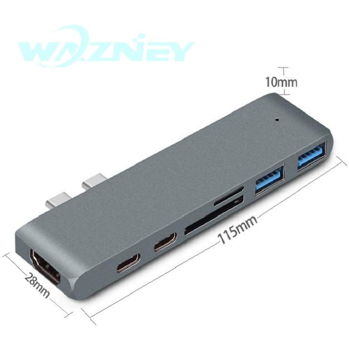 Dubbel type-c naar HDMI-uitbreidingsdock usb3.1 Thunderbolt-converter zeven-in-één MacBook TV-projector