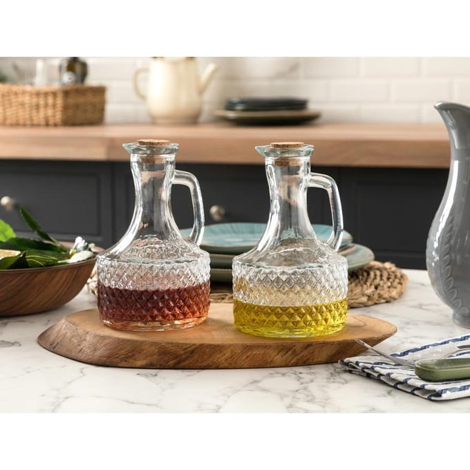 Olivie-olie-azijn, middelgrote set van 2 - 370 ML wit