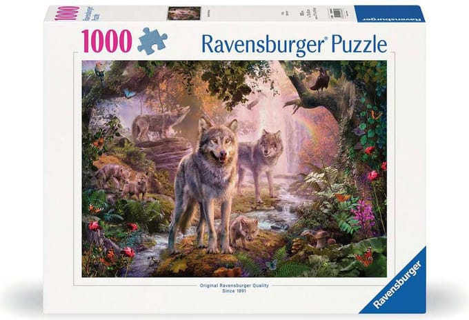 Ravensburger puzzel wolf familie zomer 1000 stukjes dieren.