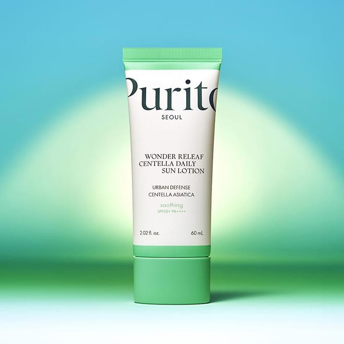 [PURITO] Wonder Releaf Centella Daily Sun Lotion SPF 50+ PA++++ 60ml white