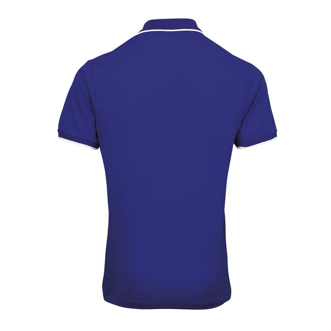 Premier Herencontrast Coolchecker Polo Shirt (Koningsblauw/Wit)