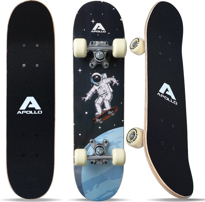 Apollo Skateboard - Spacewalk - 24" (61cm) Kinderskateboard met ABEC-3 kogellagers