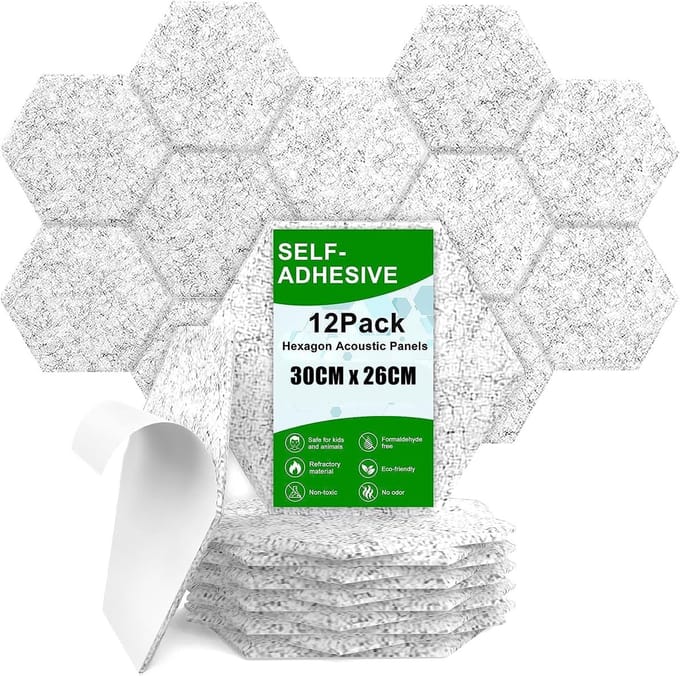 12 Packs Akoestische Absorptie Panelen Grijs - Geluidsabsorberende Panelen akoestische panelen