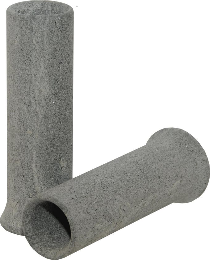 Hukka - Hoge borrel glazen van speksteen 2 x 4cl - "Ryyppyputki"