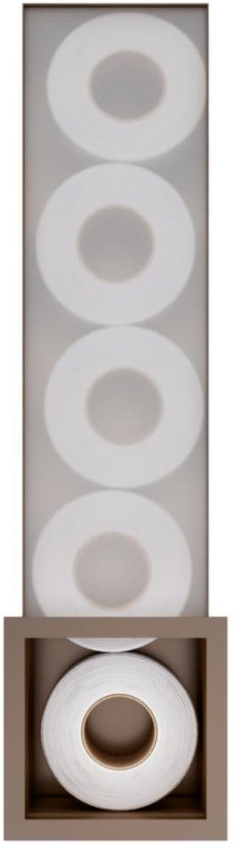 Hotbath &More Inbouw Reserverolhouder voor 6 Rollen - 74 x 209 x 14 cm - V07