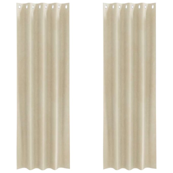 vidaXL - Gordijnen - 2 - st - Crèmekleurig - 140 - x - 225 - cm - fluweel