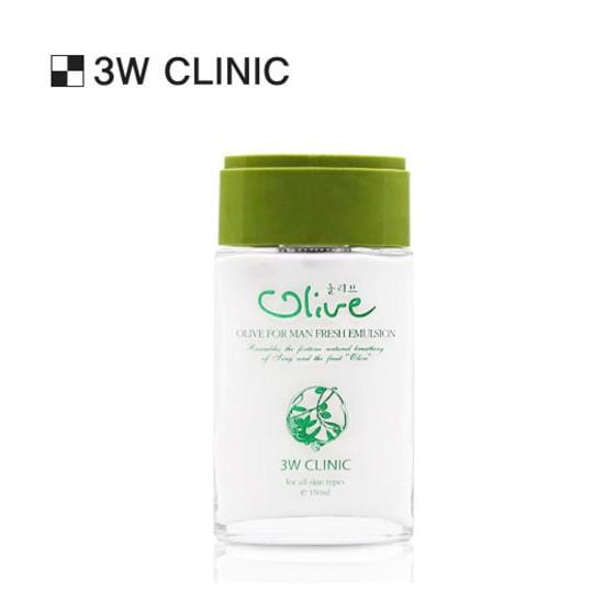 3W CLINIC Olive For Man Skin(Toner), Emulsion 150ml (3 Options) #Emulsion 150ml x 1pcs brown