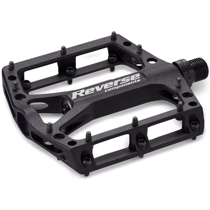 Paar platte pedalen Reverse Components Black one