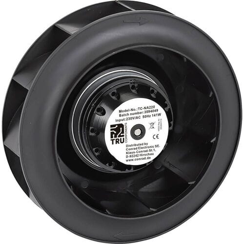 TRU COMPONENTS TC-NA220 Radiaalventilator 230 V/AC 910 m³/h (Ø x h) 220 mm x 71 mm