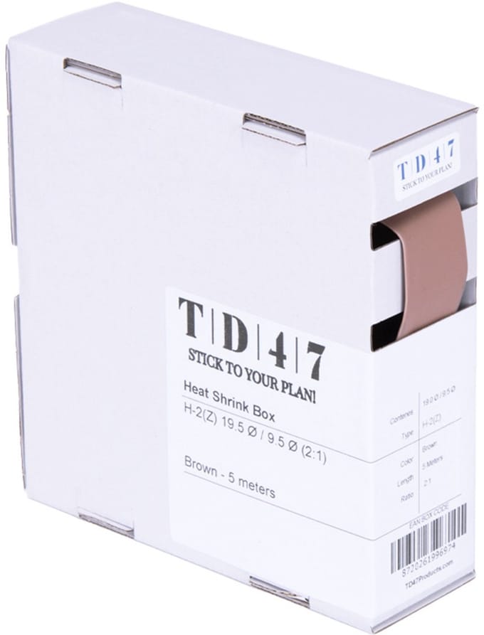 TD47 Krimpkous Box H-2(Z) 19.0Ø / 9.5Ø 5m - Bruin