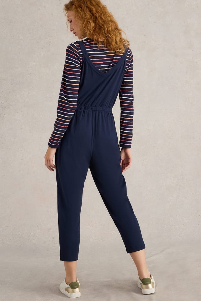 White Stuff Drawstring Jersey Jumpsuit Dark Navy Taglia: 8 | Tute Outlet | Donna | Blu