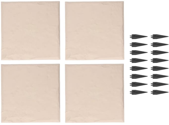 Stapsteen Set - Tuinpad Pad - Buiten Paden - Weerbestendig Ontwerp - 39cm Vierkant - Romig Wit