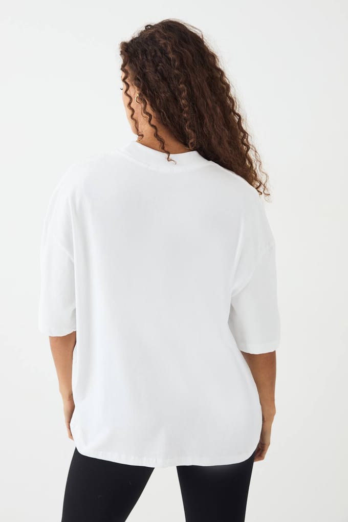 Dames DSGN Studio Sports Club Heavyweight Oversized T-Shirt | Wit | Maat: Medium