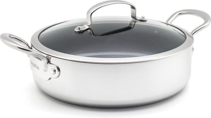 GreenPan Barcelona Evershine stoofpan met deksel en extra handvat 26cm/3.8L