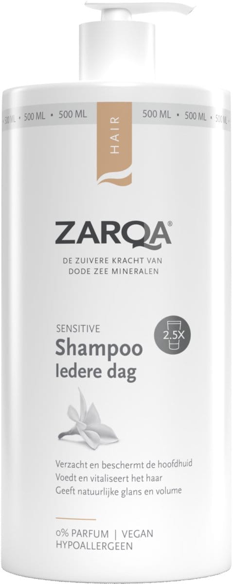 ZARQA Iedere Dag Shampoo Sensitive - 500ml - Hypoallergeen