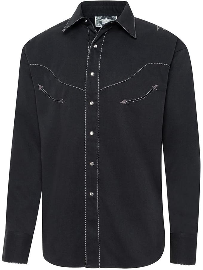 Stars & Stripes - Western Shirt Black Eagle - L