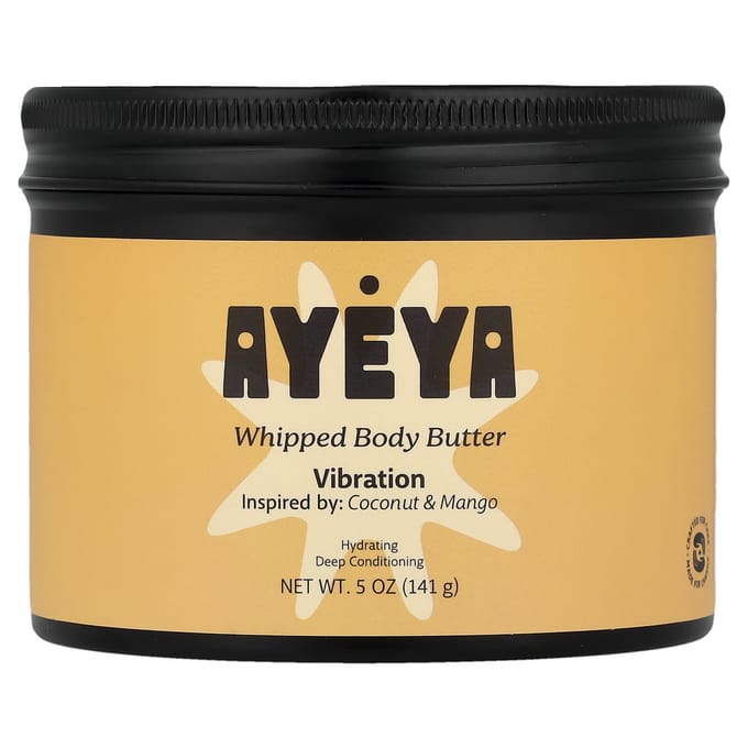 Ayeya, Geslagen Lichaamsboter, Kokosnoot Mango, 5 oz (141 gr) beige