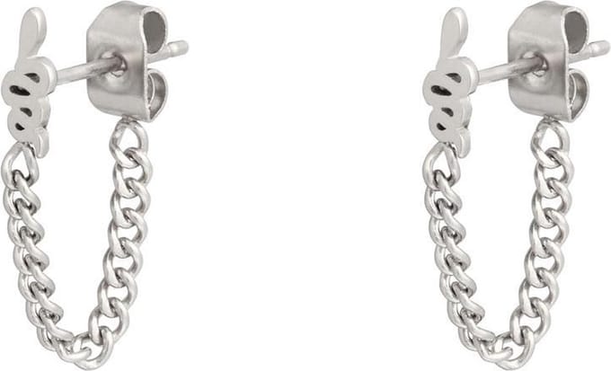 Oorbellen Snake and Chain - Zilver