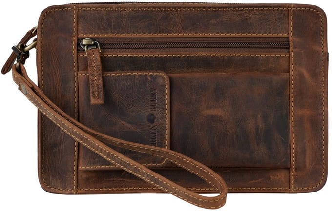 GREENBURRY polstasje Vintage Wrist Bag Brown bruine
