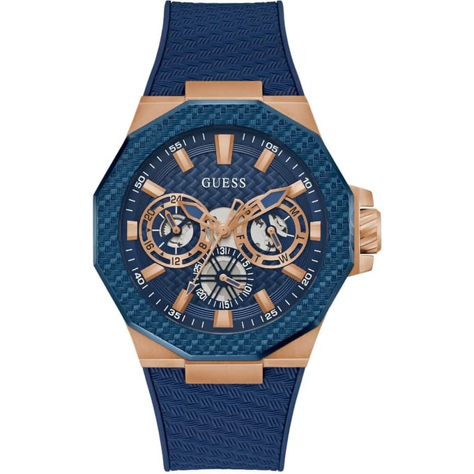 Guess Indy GW0853G3 Horloge - Siliconen - Blauw - Ø 45 mm