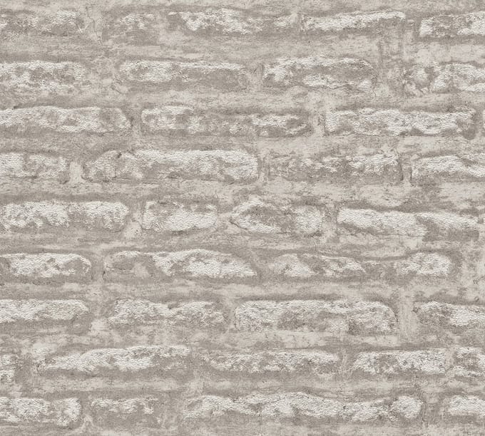 STENENLOOK BEHANG | industrieel - Grijs Bruin Wit - A.S. Création Elements 2