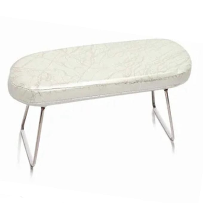 Repose-bras pour ongles en cuir PU Coussin d'oreiller pour manucure Outil Accessoires Nail Art pour Table de Salon de Manucure blanc