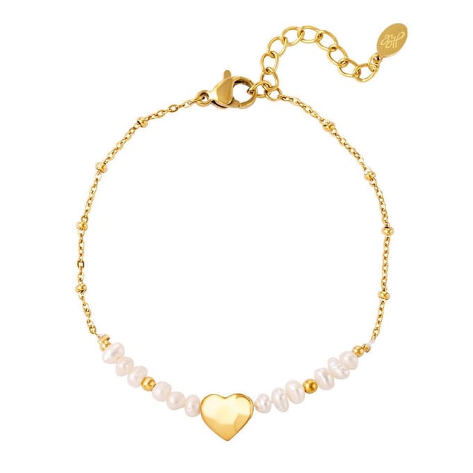 Armband met Parels & Hart – Liefdevol Design | Twinolo