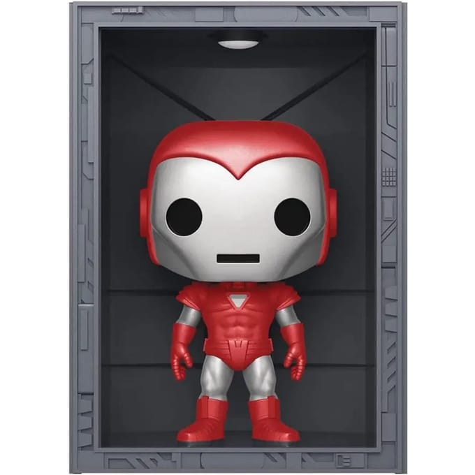 Funko Iron Man Verzamelfiguur Marvel POP! Deluxe Hall Of Armor Iron Man Model 8 Silver Centurion PX Exclusive 9 cm Multicolours