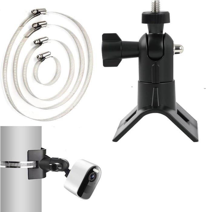 Universele Masthouder - Camera Bevestiging - Bewaking Beveiligen - Verstelbare Diameter - 5-20 cm - Zwart