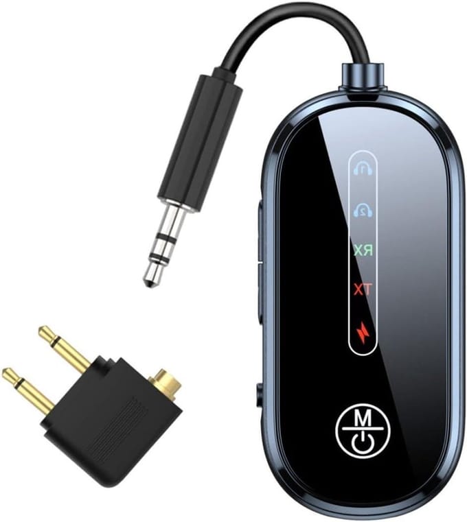 Draadloze Audio Adapter - Zender Ontvanger - Draadloos Streamen - Dual Link Stereo - Compact Ontwerp - Zwart